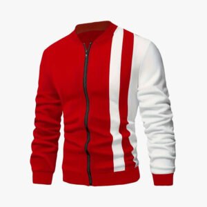 Men\'s Color Casual Baseball Collar Zipper Jacket